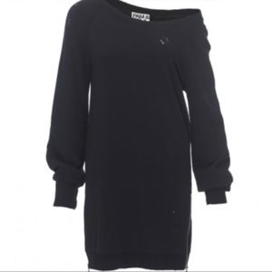 Pam & Gela Rare Destroyed off Shoulder Dress NWT